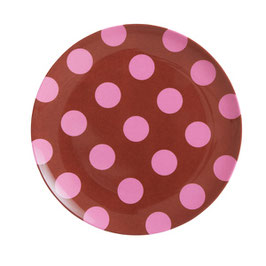 piatto rotondo soft pink dots