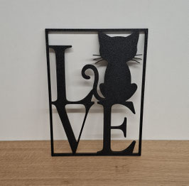 Deko-Rahmen LOVE mit Katze