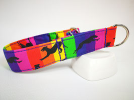 Sofortkauf-Zugstopp-Halsband mit Windhund-Motiv "Rainbow"