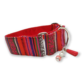 Zugstopp-/Martingale-Halsband "Mexico-Kollektion - rot"
