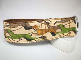 Sofortkauf-Zugstopp-Halsband mit Windhund-Motiv "Windi Laufhund beige"