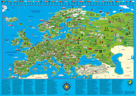 Erlebniskarte "Illustrierte Europakarte"