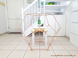 Dodekaeder Kupfer mit Buchenholzkugeln - Höhe 70 cm (Fertigbausatz zum Zusammenstecken)