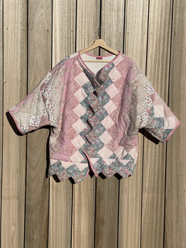 > Quilt Kimono Kort Roze <