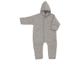 Engel Overall Schurwollfleece grau