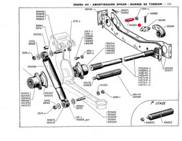 354201 VIS FORMANT ENTRETOISE DE FIXATION DE TRAVERSE SOUS MOTEUR