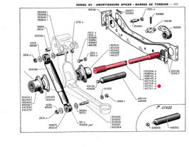 427011-G BARRE DE TORSION GAUCHE POUR 11 B, C et F