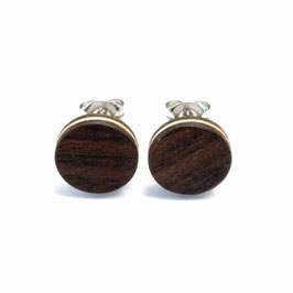 kleine runde Holzohrstecker aus Holz