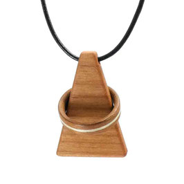 Halsband mit Ringhalter aus Massivholz