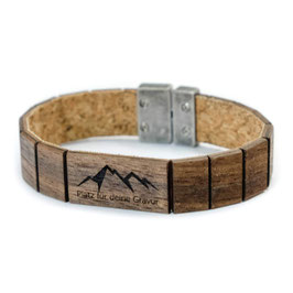 Armband aus Walnuss - inkl. Wunschgravur