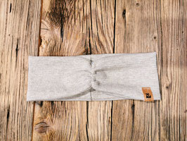Stirnband mit Raffung aus Waffeljersey in beige oder lila