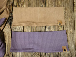 einzelnes Stirnband aus Rippjersey in camel