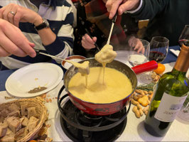 Sitzplatz mit Fondue