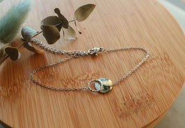 Bracelet TESSALY - Vert & Blanc