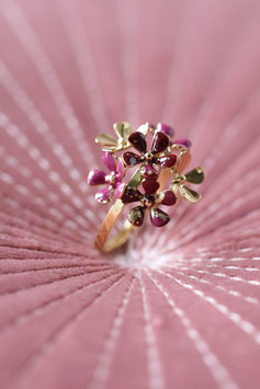 Bague CAPUCINE - Prune & Framboise