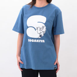 クルーネック　スーちゃんTシャツ　ブルー