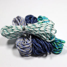 Cordones escalada 2mm Lote Tonos azules 5 metros x 4 modelos aleatorios tono azul/gris