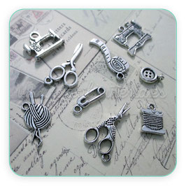 MIX COSTURA VINTAGE plata vieja (10/12 piezas aprox.)