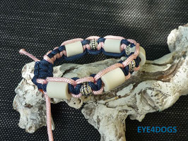 Armband Cobra roze/blauw v.v. schuifsluiting