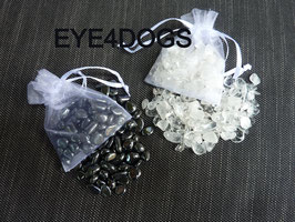 Reinigings/Oplaadset voor edelstenen bestaande uit Hematiet + Bergkristal