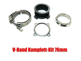 Turbo Lader Adapter Flansch Komplett Kit V Band 3" 76mm - 4-Loch 3" 76mm