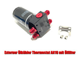 Externer Öl-Filterhalter mit Thermostat AN10 Schlauchthermostat Dash 10