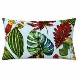 Paradise Kissen 60x40 Sky Monstera  Velvet