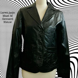 nr 048 M&S mode maat M leren jasje