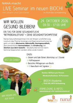 Seminar: Wir wollen gesund bleiben mit Nana