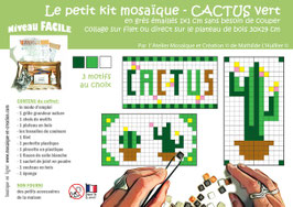 PETIT KIT MOSAIQUE - CACTUS vert