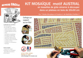 GD KIT MOSAIQUE - MOTIF AUSTRAL - plateau 20x30