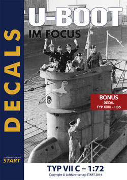 Decals zu den „U-Boot im Focus“ Edition 2-11 Typ VII C + Bonus Decal für ein Typ XXIII Boot
