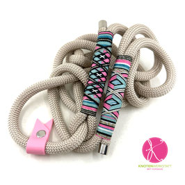 Retriever-Leine Wutz Design "Sand-Rosa"