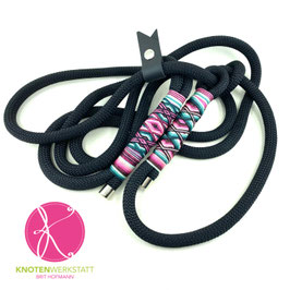 Retriever-Leine Wutz Design "Schwarz-Pink"