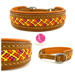 Lederhalsband "Neon"