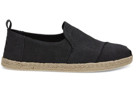 Toms; Freizeitschuh "M'S Deconstructed Alpargata Rope" black washed canvas