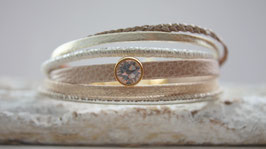 Lederarmband Swarowski -  gold  Nr. 51