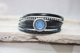 Lederarmband Mandala - blau Nr. 63