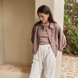 Yaya - Blouse Jacket Deep Taupe