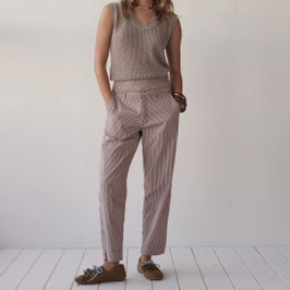 Summum - Striped Chinos Deep Figue
