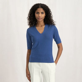 YAYA - Sweater V-Neck Short Sleeves Cobalt Blue