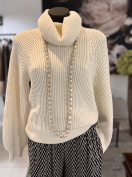YAYA - Knitted Sweater With White Collar