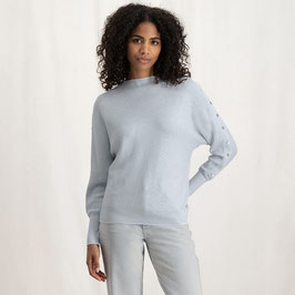 YAYA - Sweater Button Details Blue Melange