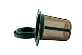 Permanentfilter zweiteilig mit Deckel / Abtropfablage