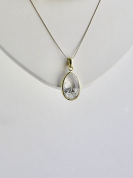 MOLE NECKLACE K10  Graphited Quartz