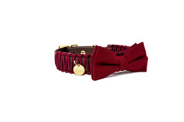 Halsband FLIEGE "DUNKELROT"