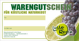 Lollo Rosso Geschenk-Gutschein
