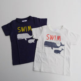 ＳＷＩＭロゴ＆親子クジラの半袖Ｔシャツ/Jeans-b 2nd