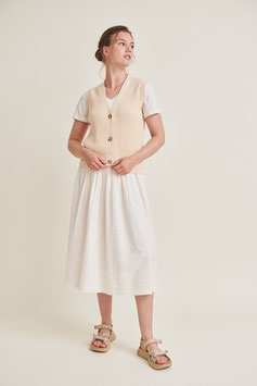"Soft Spring Cotton Vest - Birch" by basic apparel