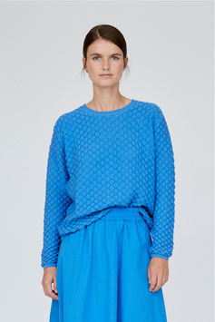 "Small Scale Pattern Sweater - Azure Blue" by basic apparel